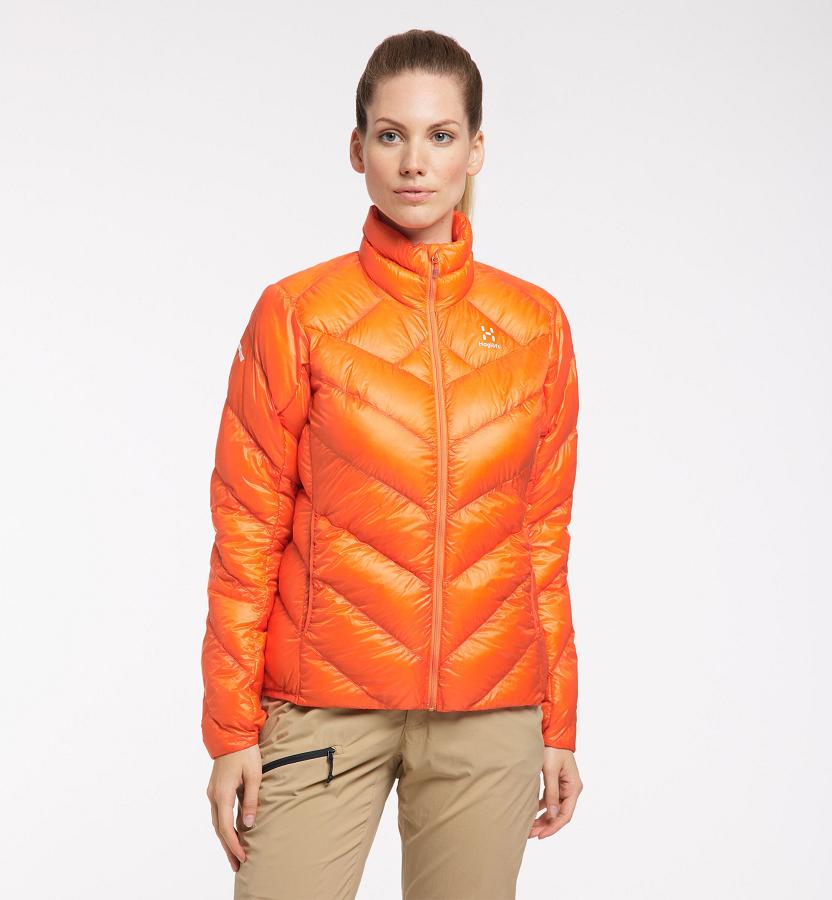 Haglöfs Womens L.I.M Essens Down Jacket Orange New Zealand 28490FGYW